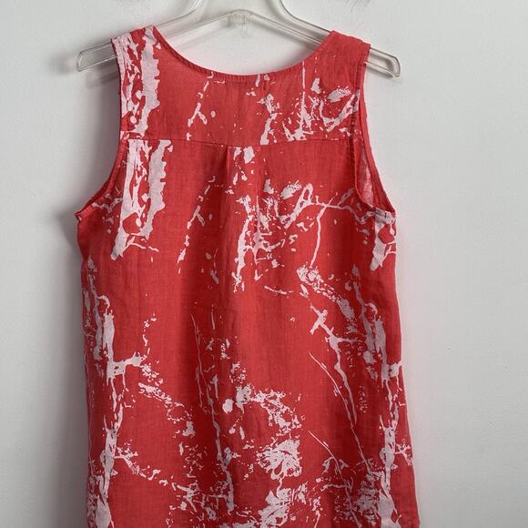Lands Downunder Italian Linen Sleeveless Tank Size L High Low Coastal Beach NEW - Picture 7 of 9